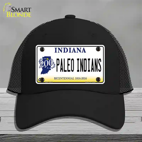 Paleo Indians Indiana Novelty License Plate Hat Mesh / Black