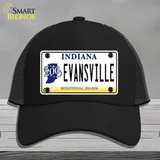 Evansville Indiana Novelty License Plate Hat Mesh / Black