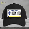 Bloomington Indiana Novelty License Plate Hat Mesh / Black