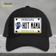 Hot Mama Indiana Novelty License Plate Hat Mesh / Black