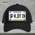 N Joy Indiana Novelty License Plate Hat Mesh / Black