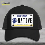 Native Indiana Novelty License Plate Hat Mesh / Black