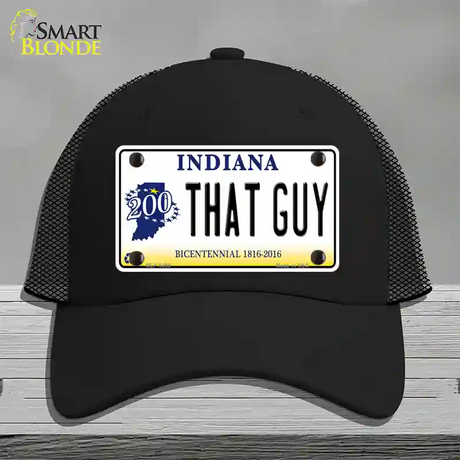 That Guy Indiana Novelty License Plate Hat Mesh / Black