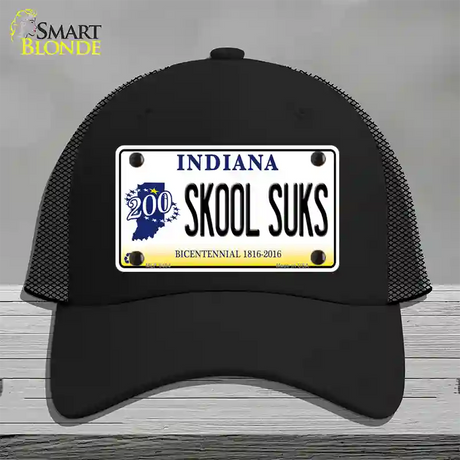 Skook Suks Indiana Novelty License Plate Hat Mesh / Black