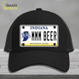 MMM Beer Indiana Novelty License Plate Hat Mesh / Black