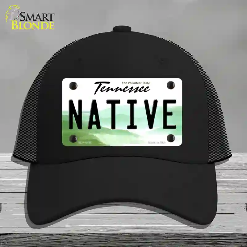 Native Tennessee Novelty License Plate Hat Mesh / Black