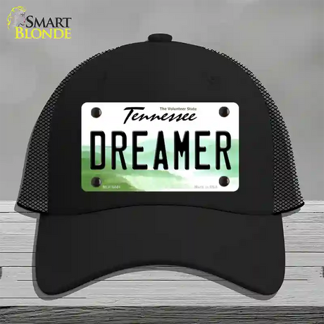 Dreamer Tennessee Novelty License Plate Hat Mesh / Black