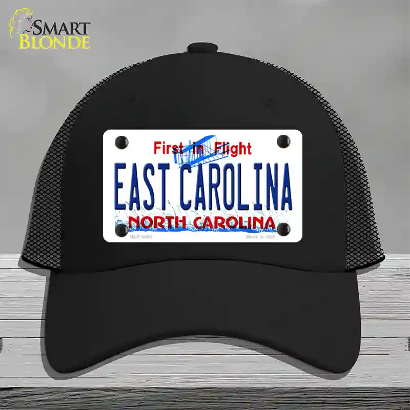 East Carolina North Carolina Novelty License Plate Hat Mesh / Black