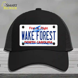 Wake Forest North Carolina Novelty License Plate Hat Mesh / Black