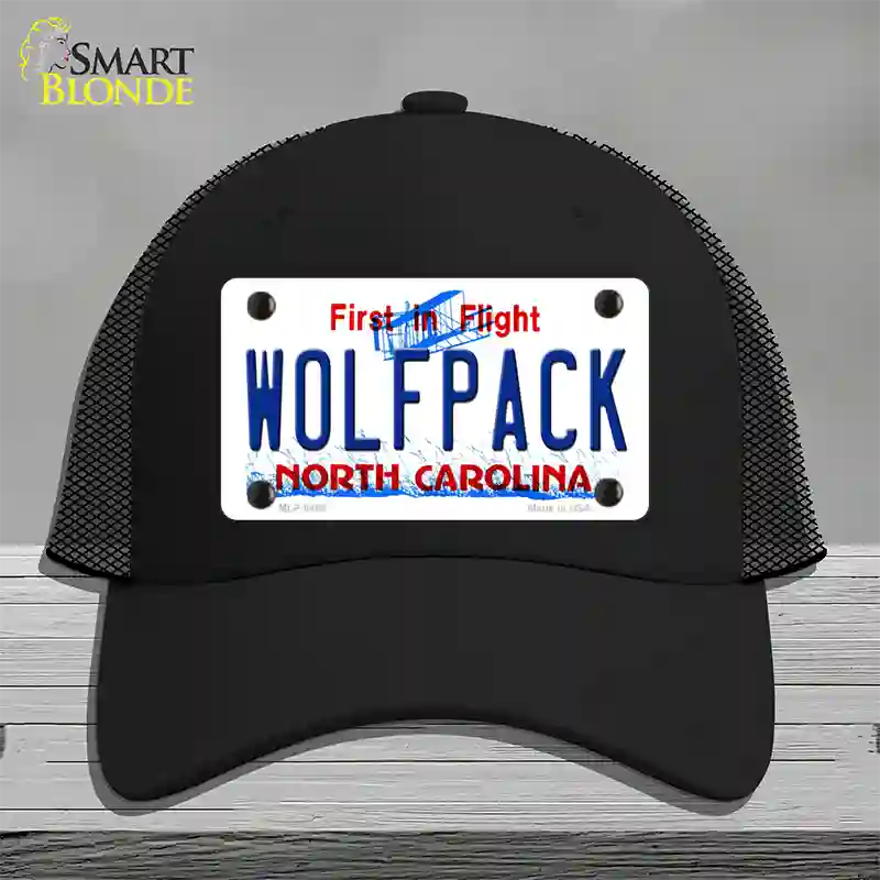 Wolfpack North Carolina Novelty License Plate Hat Mesh / Black