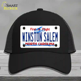 Winston Salem North Carolina Novelty License Plate Hat Mesh / Black