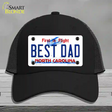 Best Dad North Carolina Novelty License Plate Hat Mesh / Black