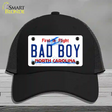 Bad Boy North Carolina Novelty License Plate Hat Mesh / Black