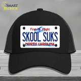 Skool Suks North Carolina Novelty License Plate Hat Mesh / Black