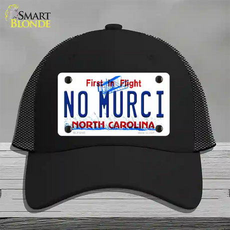 No Murci North Carolina Novelty License Plate Hat Mesh / Black