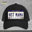 Hot Mama West Virginia Novelty License Plate Hat Mesh / Black