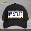 West Virginia State Novelty License Plate Hat Mesh / Black