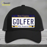 Golfer West Virginia Novelty License Plate Hat Mesh / Black