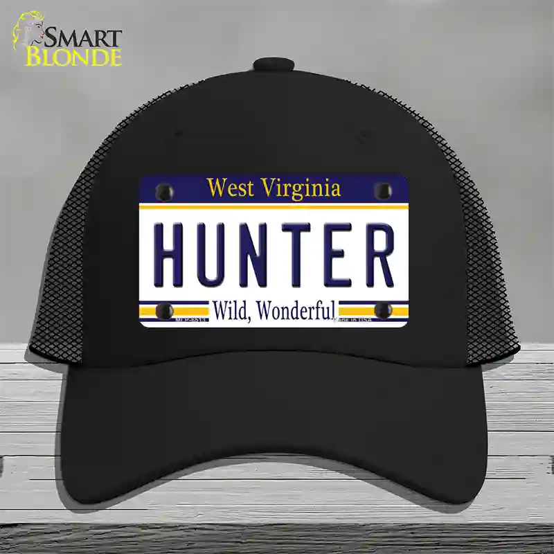 Hunter West Virginia Novelty License Plate Hat Mesh / Black