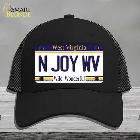 N Joy West Virginia Novelty License Plate Hat Mesh / Black