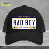 Bad Boy West Virginia Novelty License Plate Hat Mesh / Black