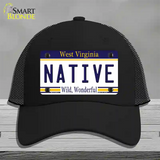 Native West Virginia Novelty License Plate Hat Mesh / Black