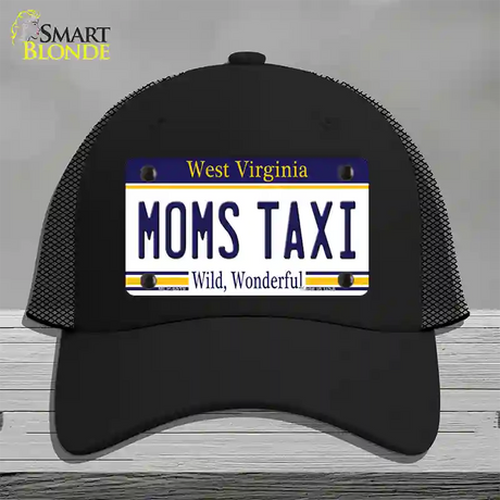 Moms Taxi West Virginia Novelty License Plate Hat Mesh / Black