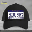 Skool Suks West Virginia Novelty License Plate Hat Mesh / Black