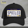 Spoiled West Virginia Novelty License Plate Hat Mesh / Black