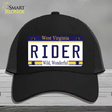 Rider West Virginia Novelty License Plate Hat Mesh / Black