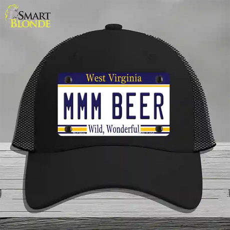 MMM Beer West Virginia Novelty License Plate Hat Tag Mesh / Black