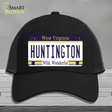 Huntington West Virginia Novelty License Plate Hat Mesh / Black