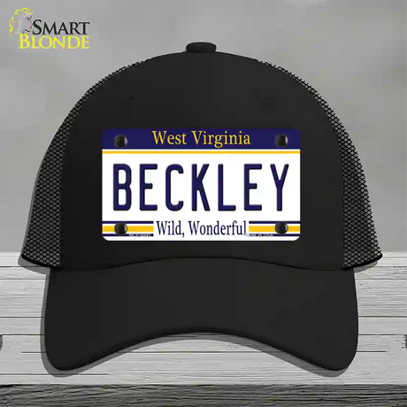 Beckley West Virginia Novelty License Plate Hat Mesh / Black