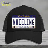 Wheeling West Virginia Novelty License Plate Hat Mesh / Black