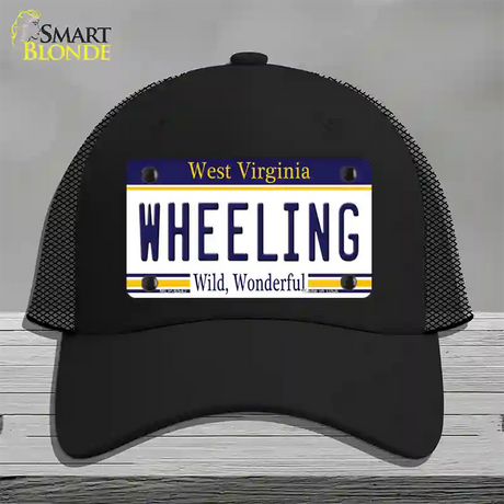 Wheeling West Virginia Novelty License Plate Hat Mesh / Black