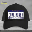 Coal Miner West Virginia Novelty License Plate Hat Mesh / Black