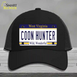 Coon Hunter West Virginia Novelty License Plate Hat Mesh / Black