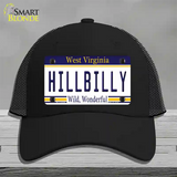 Hillbilly West Virginia Novelty License Plate Hat Mesh / Black