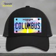 Columbus Mississippi Novelty License Plate Hat Mesh / Black