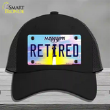 Retired Mississippi Novelty License Plate Hat Mesh / Black