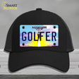 Golfer Mississippi Novelty License Plate Hat Mesh / Black