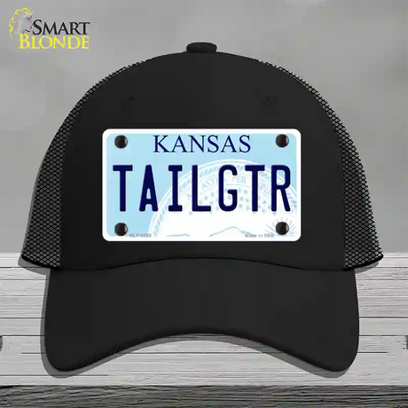 Tailgtr Kansas Novelty License Plate Hat Mesh / Black