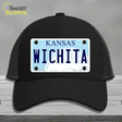 Wichita Kansas Novelty License Plate Hat Mesh / Black