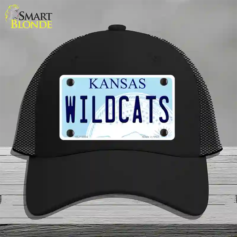 Wildcats Kansas Novelty License Plate Hat Mesh / Black