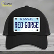 Red Gorge Kansas Novelty License Plate Hat Mesh / Black