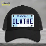 Olathe Kansas Novelty License Plate Hat Mesh / Black