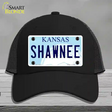 Shawnee Kansas Novelty License Plate Hat Mesh / Black