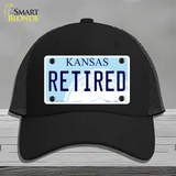 Retired Kansas Novelty License Plate Hat Mesh / Black