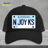 N Joy Kansas Novelty License Plate Hat Mesh / Black