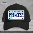 Princess Kansas Novelty License Plate Hat Mesh / Black